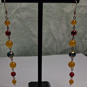 Hand Crafted Multicolor Beaded Earrings